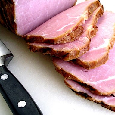 Home-Cured Canadian Bacon slices