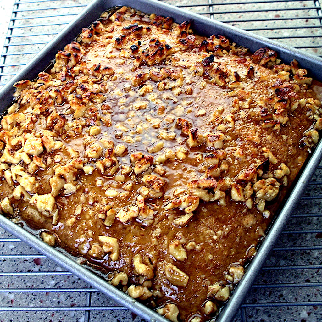 Finished orange-oatmeal coffee cake