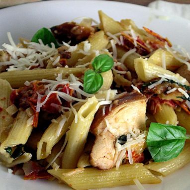 Penne with Smoked Chicken is fast and easy to make