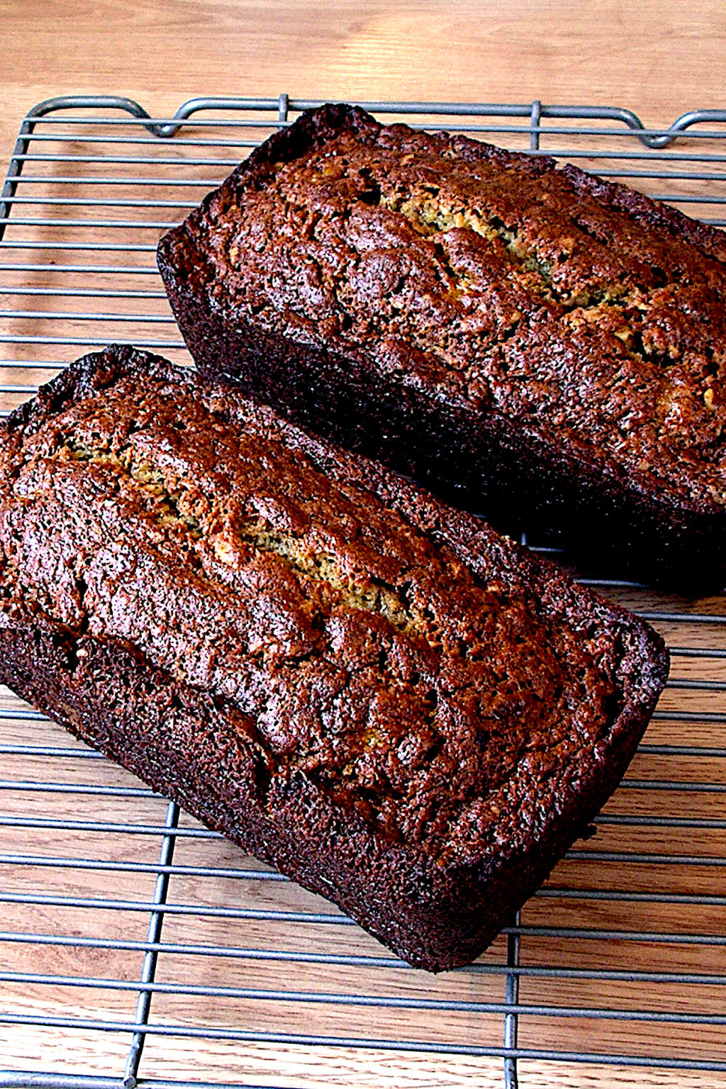 The finished banana bread loaves