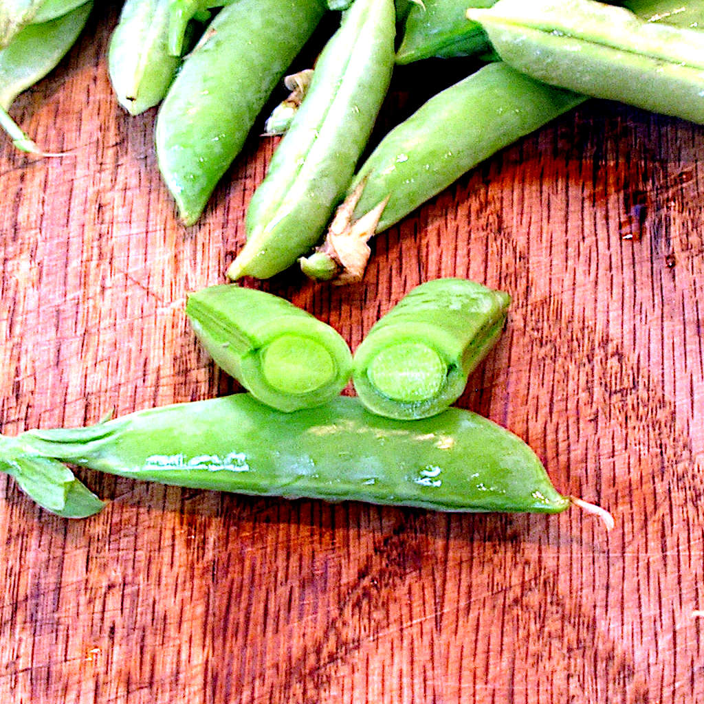 Interior of a sugar snap pea